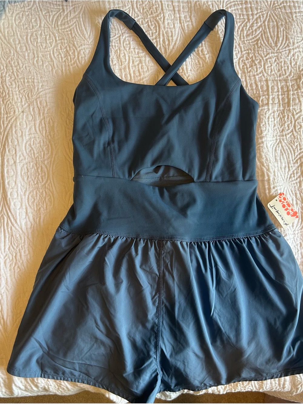 FP Movement Righteous romper by Free People Blue NWT